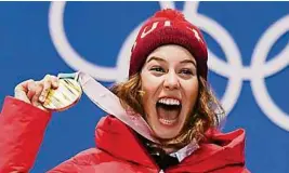  ?? APA, AFP ?? Michelle Gisin gewann Kombi-Gold. Auch Bronze ging durch Wendy Holdener in die Schweiz