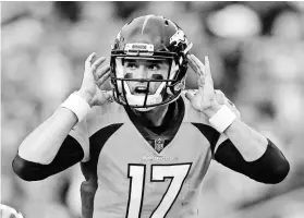  ?? ISAIAH J. DOWNING/USA TODAY SPORTS ?? Denver quarterbac­k Brock Osweiler hasn’t fared well against foes coming off wins.