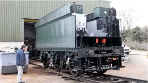  ?? MARTYN BANE ?? …the newly overhauled tender-cum-service vehicle leaves Bennett Boilers, Highbridge, Somerset, in November 2019.