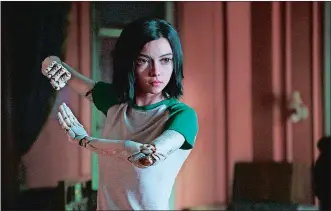  ?? TWENTIETH CENTURY FOX VIA AP ?? The character Alita is voiced by Rosa Salazar in “Alita: Battle Angel.”