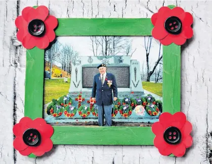  ?? GINA BELL ?? We may need to find new ways to mark Remembranc­e Day this year. Help kids make a Remembranc­e Day picture frame to honour a relative or their favourite veteran.