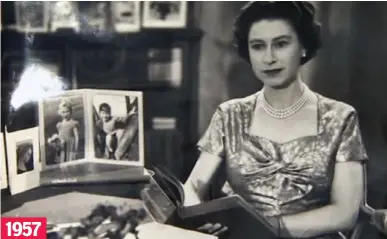  ??  ?? Historic: The Queen recalled her first televised message, which she made 60 years ago 1957