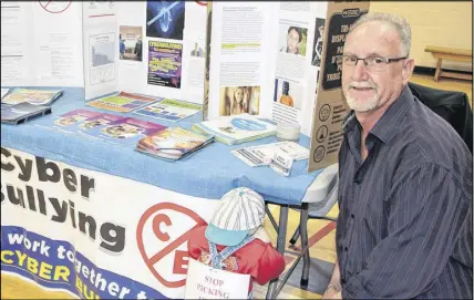  ?? LYNN CURWIN/TRURO DAILY NEWS ?? Guy Hebert did a project on cyberbully­ing for the NSCC Learning Café. He returned to school at the age of 50, and after graduation he hopes to do presentati­ons on bullying.