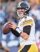  ?? GARY A. VASQUEZ/USA TODAY SPORTS ?? Undrafted QB Devlin Hodges led the Steelers to victory in his first NFL start.