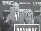  ?? HANNAH SCHOENBAUM/AP ?? Robert F. Kennedy Jr. announces Jan. 3 in Salt Lake City that he has qualified for Utah’s 2024 presidenti­al ballot.