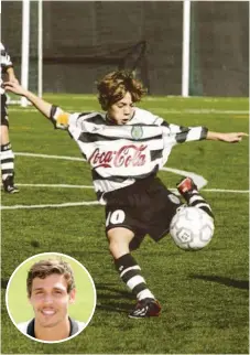  ??  ?? Afonso Figueiredo começou a jogar no Sporting aos 10 anos