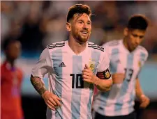  ??  ?? Leo Messi, 31 anni il 24 giugno, è al suo quarto Mondiale (AFP)