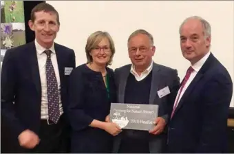  ??  ?? iam McHale, Irish Farmers Associatio­n, Mairead McGuinness MEP, Pat Dunne and Michael Moloney.