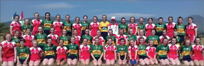  ??  ?? The Tinahely girls travelled to Cooley Kickhams in County Louth.