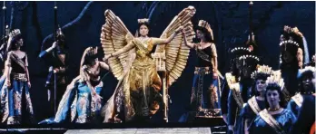  ??  ?? Hit production: Rossini’s Semiramide on stage at New York’s Metropolit­an Opera