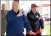  ?? MICHILEA PATTERSON — |DIGITAL FIRST MEDIA ?? Tai Chi instructor Stewart Cleaver, front, participat­es in a morning demonstrat­ion at the Boyertown Community Park.