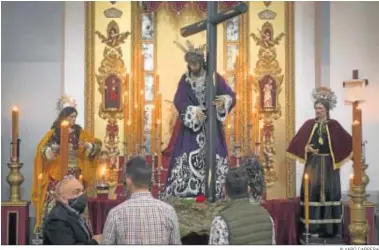  ?? ÁLVARO CABRERA ?? Nuestro Padre Jesús Nazareno de la Llaga en el hombro.