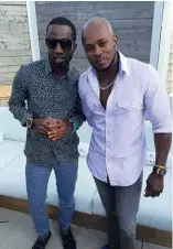  ??  ?? Chrome with another alleged accomplice, Adedayo Ogundana, at Cabana Pool Bar