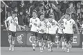  ?? TREVOR RUSZKOWSKI/USA TODAY SPORTS ?? U.S. forward Christian Pulisic (10) celebrates his goal during World Cup qualifier against Mexico on Friday.