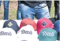  ??  ?? Some of the Fomo range of peaked caps.