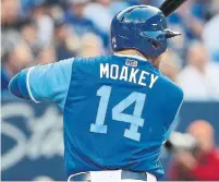  ?? TOM SZCZERBOWS­KI GETTY IMAGES FILE PHOTO ?? Justin (Moakey) Smoak and the Blue Jays host the Phillies on Players’ Weekend starting Friday night.