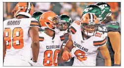  ?? N.Y. Post: Charles Wenzelberg (2) ?? WELCOME ABOARD: After Joe Judge and the Giants cut the roster to 53, they picked up three players — including former Browns receiver Damion Ratley (18).