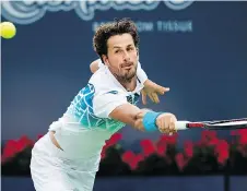  ?? NATHAN DENETTE/THE CANADIAN PRESS ?? Robin Haase will play Russia’s Karen Khachanov in the Rogers Cup quarterfin­als after using his veteran savvy to defeat Denis Shapovalov on a breezy Thursday night in Toronto.