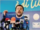  ??  ?? Leader leghista. Matteo Salvini è stato il principale sponsor di Lucia Borgonzoni, sconfitta da Bonaccini