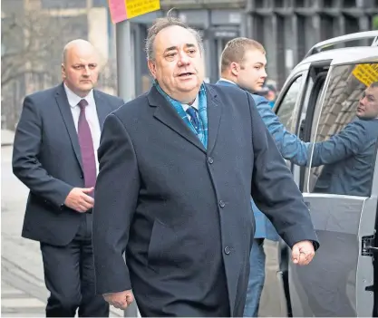  ?? Picture: PA. ?? Alex Salmond leaving the High Court in Edinburgh after he was cleared of all charges.