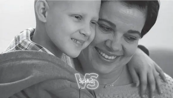  ?? SICK KIDS FOUNDATION ?? Andrea Bowen with daughter Grace, who died 11 months after being diagnosed with osteosarco­ma. Andrea says Grace would have loved the feel of the SickKids VS ad campaign.