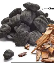  ??  ?? Charcoal briquettes