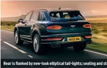  ??  ?? Rear is flanked by new-look elliptical tail-lights; seating and steering are improved