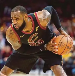  ?? AFP PIC ?? LeBron James of the Cleveland Cavaliers looks to make a play against the Chicago Bulls during their NBA game on Thursday. Cleveland won 115-112.