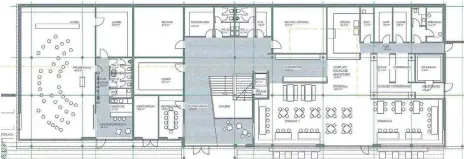  ?? FOTO: ARCHITEKTE­N KASTEN/DETTMAR ?? Das Unter- oder auch Hanggescho­ss des geplanten Grundschul-neubaus soll (links im Bild) einen Proberaum für die Stadtkapel­le enthalten. Entgegen der bisherigen Pläne kommen wohl noch zwei kleine Räume für Einzelprob­en hinzu.