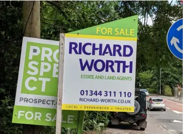  ?? ?? ON THE MARKET: Wokingham was ranked in the top 50 for value of properties sold.