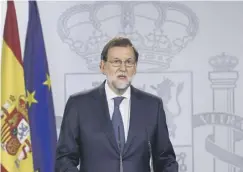  ??  ?? 0 Spanish prime minister Mariano Rajoy attacked Catalan poll