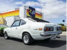  ??  ?? Rocking almost every rare Mazda addition you can dream of, this RX-3 coupe has only recently been completed and brought back from the dead. You’d be hard pressed now to tell that the shell was so bad that more than one panel beater turned the job down