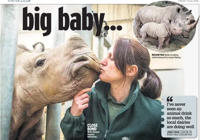  ??  ?? CLOSE BOND With keeper Hayley Mullaney