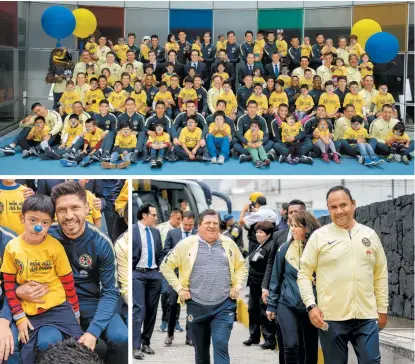  ??  ?? Como parte de su trabajo de responsabi­lidad social, América visitó a niños del Instituto Nacional de Pediatría