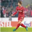  ?? FOTO: DPA ?? Kölns Torschütze Yuya Osako jubelt nach seinem Tor zum 2:2.