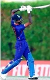  ?? ANI ?? India’s Hardik pandya plays a shot during the warm-up match against Australia. —