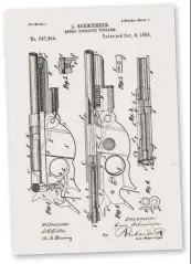  ??  ?? Drawings from the 1895 US Patent, granted to Louis Schmeisser