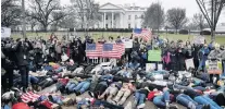  ?? PHOTO: TNS ?? No more . . . Students protest against gun violence outside the White House just days after 17 people were killed in a shooting at a south Florida high school.