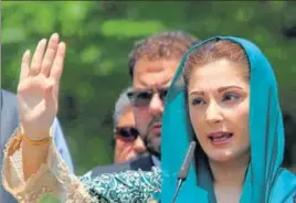  ?? REUTERS ?? Heir not apparent? Maryam Nawaz, the daughter of Pakistan Prime Minister Nawaz Sharif, speaks to media after appearing before the joint panel probing the Panama Papers leaks.