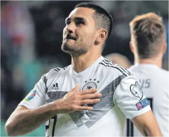  ?? FOTO: DPA ?? Zwei Tore für Deutschlan­d: Ilkay Gündogan von Manchester City zeigte in Estland seine Klasse.