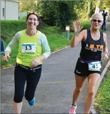  ?? Theresa Grimes and Marilyn O’Shea are all smiles on lap two of the Listowel Endurance Festival on Friday. ??