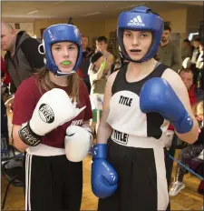  ??  ?? Niamh Kelly and Jodie Byrne from St Teresa’s.