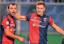  ??  ?? Goran Pandev, 35 anni, e Krzysztof Piatek, 23, gli autori dei gol