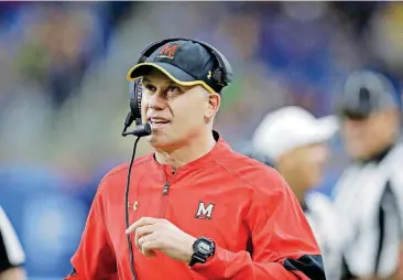  ?? [AP PHOTO] ?? Maryland head coach DJ Durkin was placed on administra­tive leave Saturday.