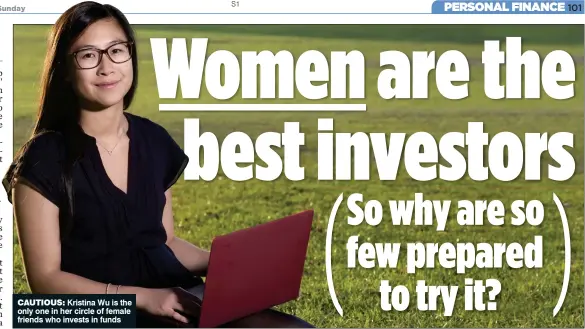  ??  ?? CAUTIOUS: Kristina Wu is the only one in her circle of female friends who invests in funds