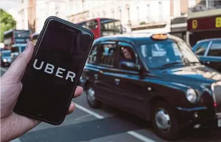  ?? EPA PIC ?? Uber says 3.5 million Londoners rely on Uber for ‘a safe, reliable and affordable ride’ and 40,000 drivers depend on the app for their livelihood.