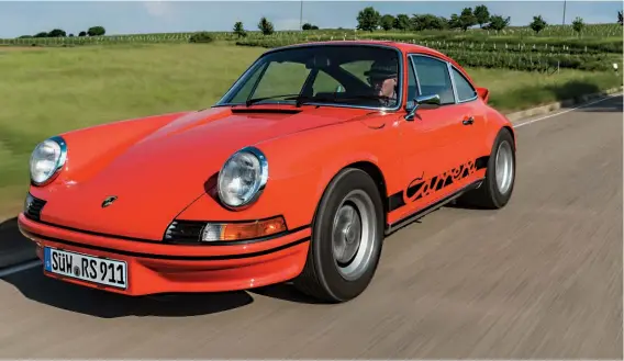  ??  ?? What started life as a 3.2 Carrera now looks like a pretty convincing homage to the Carrera RS. However, the car’s primary role is as a demonstrat­or for Cargraphic’s exhaust systems