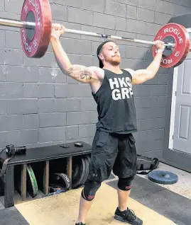  ?? RICHARD MACKENZIE/SPECIAL TO THE TRURO NEWS ?? Former Truro Jr. A Bearcat forward Jordan Wentzell training at the Bedford-based Osprey Athletics gym, earlier this month. Wentzell earned his way to nationals in May 2020, to be held in Kelowna, B.C.