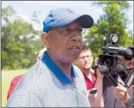  ?? NWA Democrat-Gazette/JASON IVESTER ?? Memphis men’s basketball Coach Tubby Smith said he and Arkansas Coach Mike Anderson have discussed renewing the series between the schools, possibly for the 2018-2019 season.