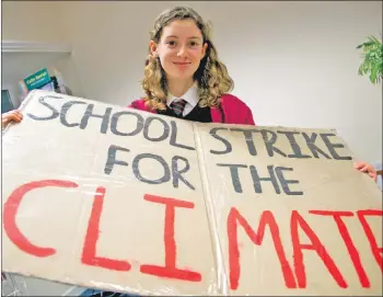  ?? Photograph: Iain Ferguson, The Write Image ?? Holly Gillibrand says she has been inspired by young Swedish climate activist Greta Thunberg’s speech at the UN’s recent climate summit in Poland.